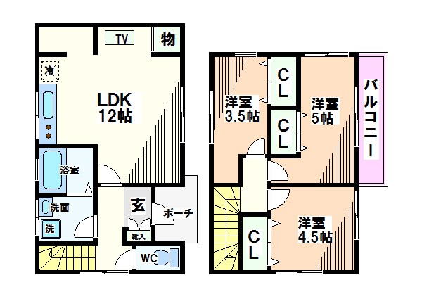 あけぼの貸家  間取り