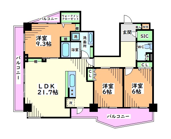東京都立川市幸町３丁目 間取り