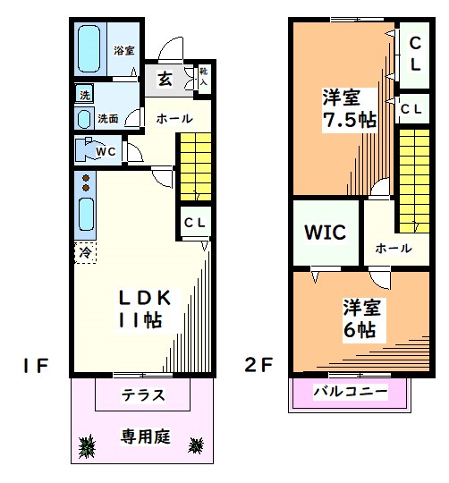 タウンハウスセリージュ 間取り