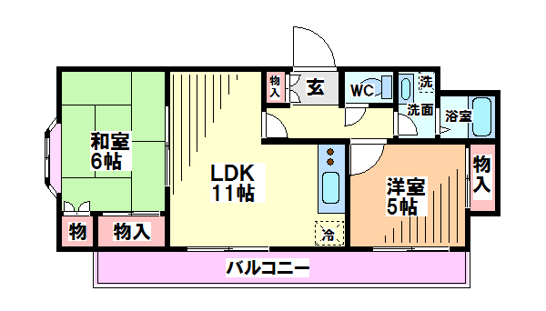 第21クリスタルマンション   間取り