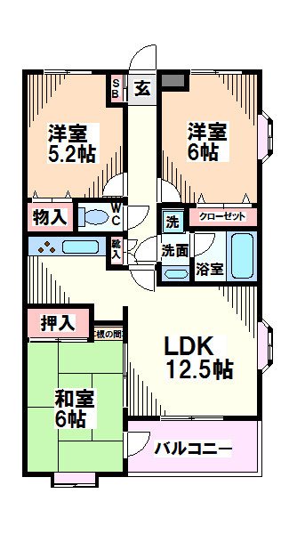 アベルテ北府中  間取り