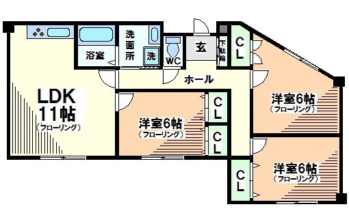 東京都国立市谷保 間取り