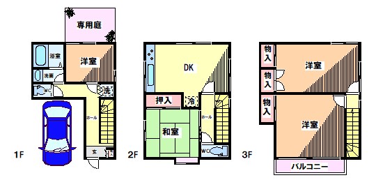 金井邸貸家  間取り