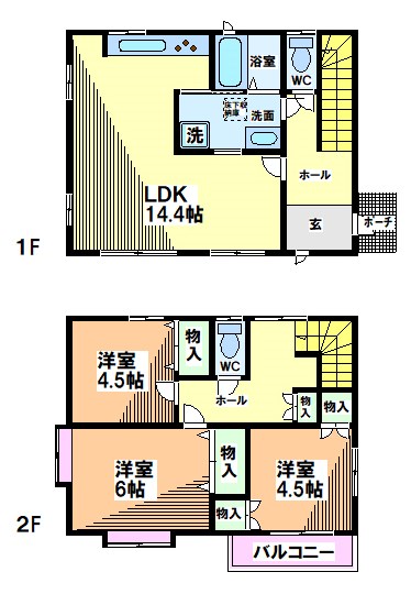 光町３丁目戸建（学園土地）  間取り