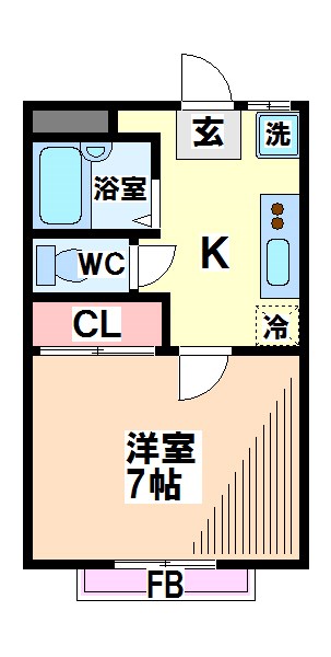 ウチダハイツ　Ｂ棟 間取り