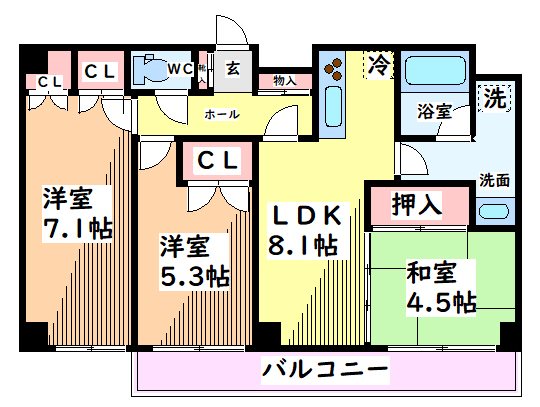 イーストビー国立 間取り