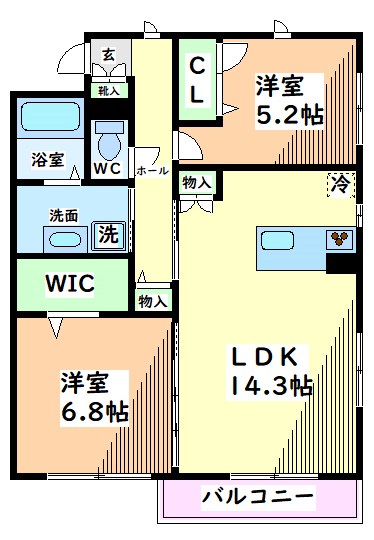 ニューノース弐番館 反転タイプです