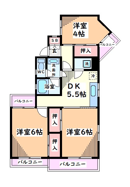 新町ベルメゾン 間取り