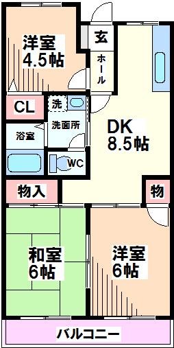 ボナール西元町  間取り