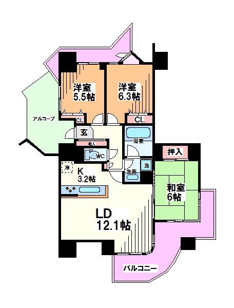 レクセルマンション西国分寺  間取り