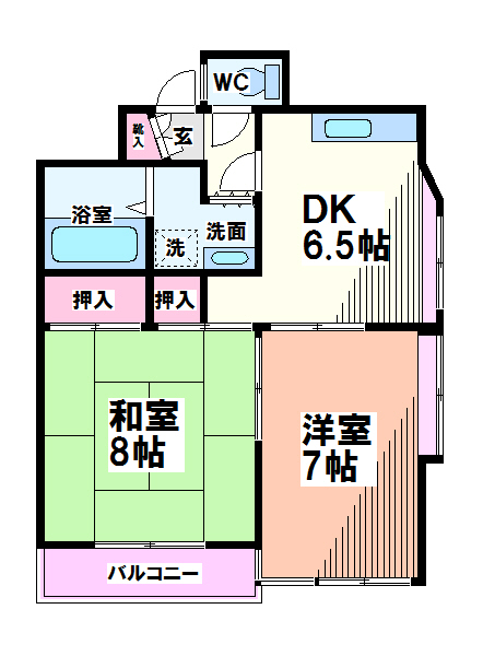 サンハイツＥ戸倉  間取り
