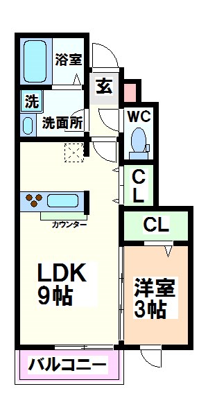 クレール国分寺（横パイ 間取り