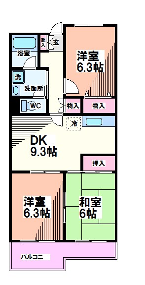 サンモール恋ヶ窪  間取り