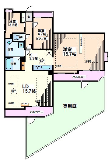 グランヴェール国分寺壱番館 間取り