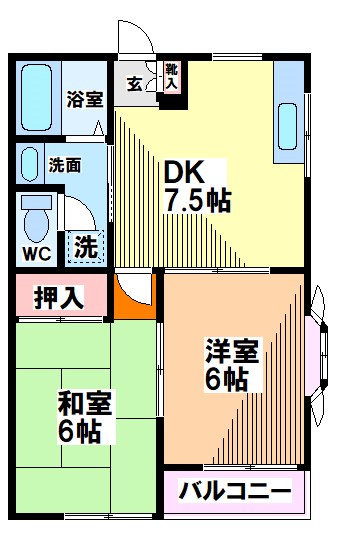 ハイツかしの木 A棟 間取り