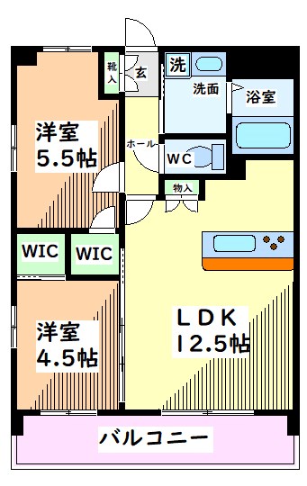 キョーワハウス幸町 角窓なし