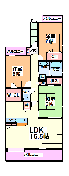 東京都国立市富士見台３丁目 間取り