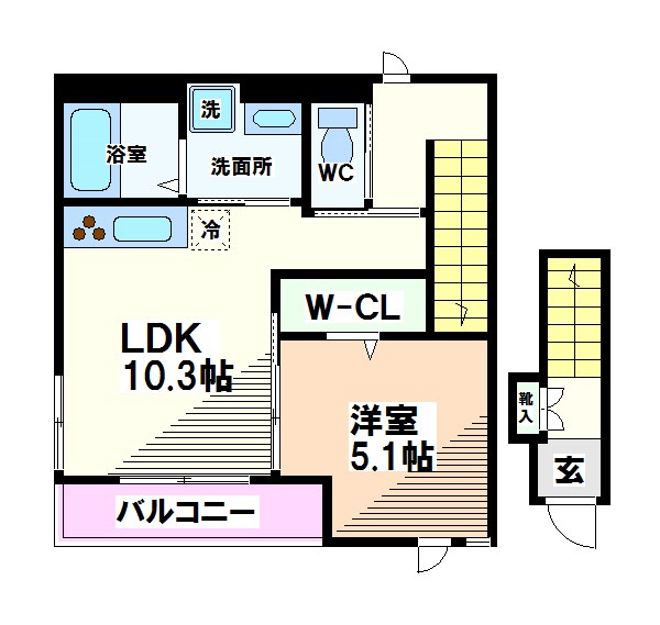 エクセル・ヴィラＢ  間取り