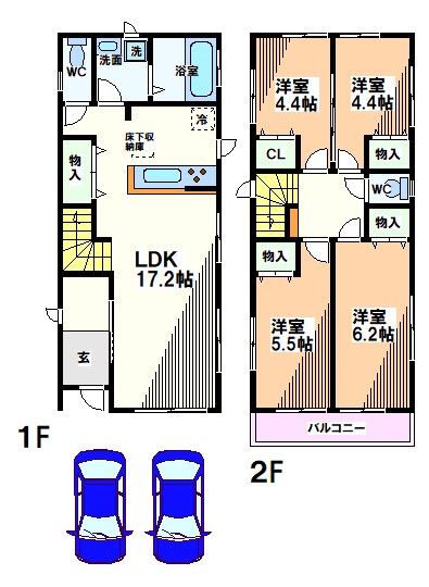 国立西三丁目戸建  間取り