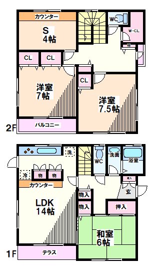 貫井北町3丁目貸家  間取り