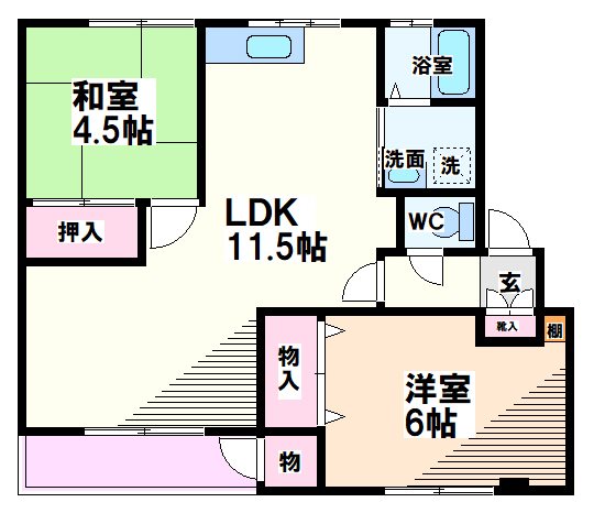 富士本コーポ 間取り