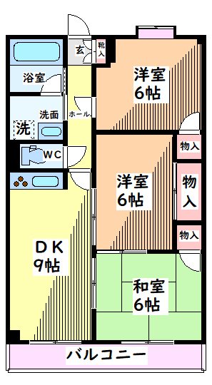 K・Kビル 反転の間取り